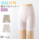 レディース 3分丈 ボトム 腰当て付き インナー 肌着 M~LL 下着 ズボン下 スパッツ ひざ下 女性 婦人 綿混 冷え対策 冷房対策 レース【在庫限り】