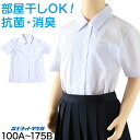 中学生 高校生 蛍光白 TioTio 半袖 角襟 ブラウス スクールブラウス 110A~180B 富士ヨット スクールシャツ 通学 女の子 女子 学生 110 120 130 140 145 150 155 160 165 170 175