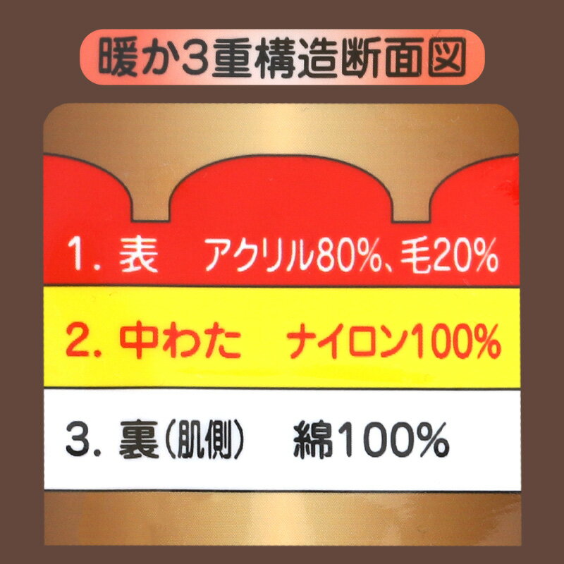 キルト 肌着 メンズ U首 長袖 毛混 日本製...の紹介画像2
