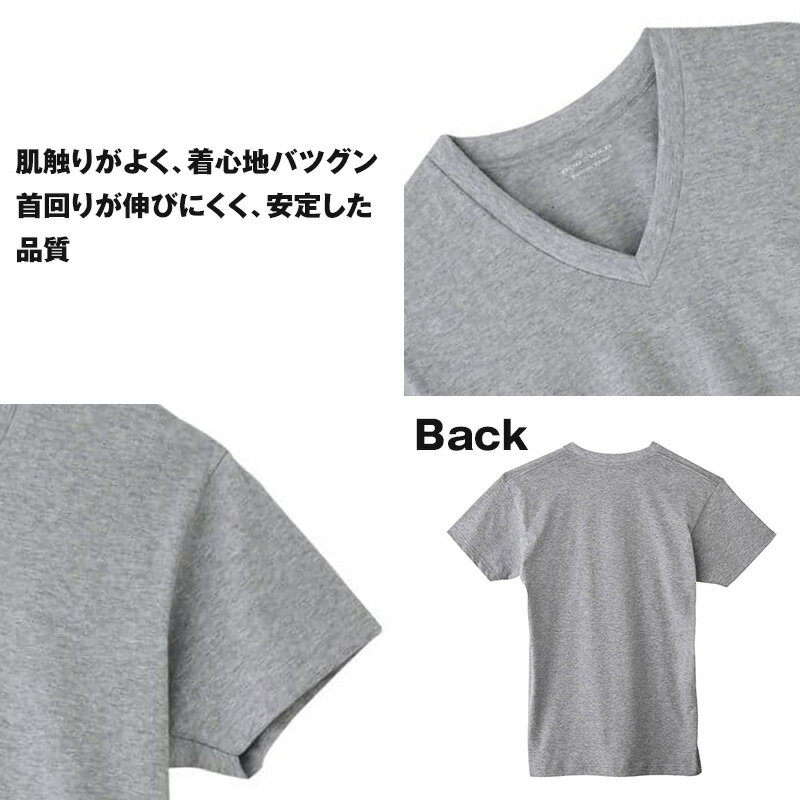 グンゼ vネック tシャツ ボディワイルド 綿...の紹介画像2