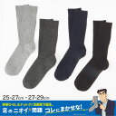 ひろしコラボソックス リブクルーソックス メンズ 靴下 23-25cm・27-29cm ビジネスソックス スクールソックス カジュアル 消臭 男性 男子 紳士 クルーソックス