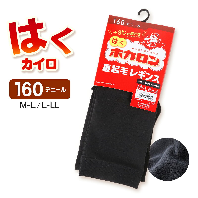 Other - レディース レギンス 裏起毛 10分丈 ホカロン あたたかい あったかい 防寒 発熱 タイツ 足なし 160デニール M-L L-LL スパッツ 暖かい 保温 アツギ 黒 atsugi 冬 秋 寒さ対策【在庫限り】