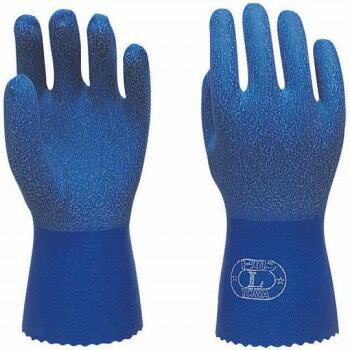 【ゴム手袋】トワロンブルー 天然ゴム手袋 [10双入] 品番:161 （S・M・L・LLサイズ） 東和 （作業用手袋） ビニール手袋 天然ゴム手袋 裏布付 耐引き裂き 滑り止め 柔らか 農業 林業 漁業 建設 土木 運輸 倉庫 園芸 家庭内作業