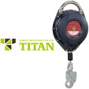 タイタン TITAN サンコー 安全ブロック セーフティブロック 有効長さ 12m ワイヤーロープ式 台付・引寄ロープ付き SB-12 巻取式 巻き取り式 事故防止 墜落阻止 墜落防止 落下防止 セーフティーブロック 高所作業 安全帯 墜落防止装置 仮設用