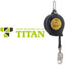 タイタン TITAN サンコー 安全ブロック ストラップ式 マイブロック M-15型 15m 台付ロープ付 引寄ロープ付 巻取式 巻き取り式 事故防止 墜落阻止 墜落防止 落下防止 セーフティーブロック セーフティブロック 高所作業 安全帯 墜落防止装置
