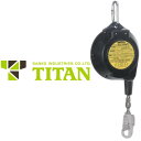 タイタン TITAN サンコー 安全ブロック ワイヤーロープ式 タフブロック HD-15型 台付ロープ付 引寄ロープ付 有効長さ 15m 事故防止 墜落阻止 墜落防止 落下防止 セーフティーブロック セーフティブロック 高所作業 防災 安全帯 墜落防止装置