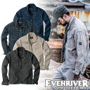 ★要エントリー★【7/19~26全品P5倍!】ブルゾン デニムジャケット イーブンリバー EVENRIVER ジージャン 綿100 耐久性 おしゃれ 人気 安い かっこいい おすすめ 作業着 作業服 Gジャン ジーンズ メンズ ジャンパー アウター ワーク マン SR-4007 SR-4007D
