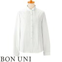 ★要エントリー★【7/19~26全品P5倍!】白シャツ ホワイト フォーマル 制服 ユニフォーム ボンユニ BONUNI ボストン ピンタックシャツ(ループ付) 14210-81 飲食店 レディース レストラン カフェ ソムリエ バーテンダー フレンチ ラウンジ おしゃれ かわいい女性用 業務用
