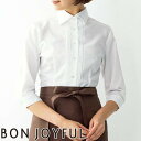 ★要エントリー★【7/19〜26全品P5倍!】白シャツ ホワイト ワイシャツ レギュラーカラー ボンユニ BONUNI ボストン 七分袖シャツ 24225-81...