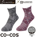 靴下 コーコス信岡 CO-COS ニオイクリア ロークルー先丸2P(2足セット) G-9221 ソックス 土踏まずサポート 足首前面メッシュ 消臭