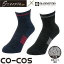 靴下 コーコス信岡 CO-COS ニオイクリア ロークルー先丸2P(2足セット) G-9251 ソックス 土踏まずサポート 足首前面メッシュ 消臭