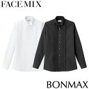 ★要エントリー★【7/19~26全品P5倍!】白シャツ ホワイト 黒シャツ ブラック 制服 ユニフォーム FACEMIX フェイスミックス レディース ピンタックウイングブラウス FB4040L 飲食店 レストラン カフェ ソムリエ バーテンダー フレンチ ラウンジ おしゃれ かわいい女性用 業
