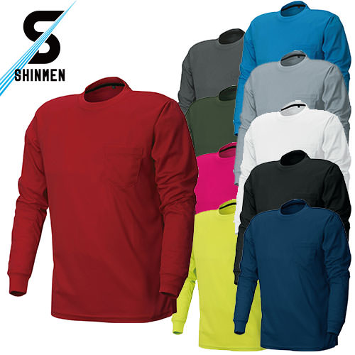 【メール便対応】Tシャツ 長袖 シンメン クイックドライロングTシャツ 0182 長袖Tシャツ