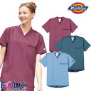 スクラブ 白衣 医療 ディッキーズ Dickies ユニセックス 男女兼用 半袖 CK704 FOLK 医者 看護師 ナース ナース服 研修医 医療用 人気 制...