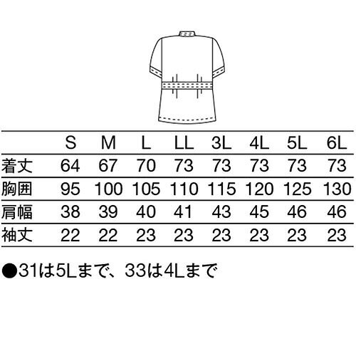 作業着上下セットインナーまもる君の360-30 カゼン ナースウェア ジャケット ケーシー 女性用 制菌 吸汗 防縮加工 ポケット付き KAZEN カゼン 医療用 看護師 医務衣 薬局衣 横掛 上衣 白衣 ボタン留め レディース レディス 大きいサイズ 4L 5L 6L ホワイト 白｜アングル2