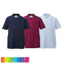 スクラブ 白衣 医療 766 カゼン KAZEN ユニセックス 男女兼用 半袖 医師 医者 看護師 ナース 研修医 医療用 手術衣 制服 ユニフォーム ストレッ...