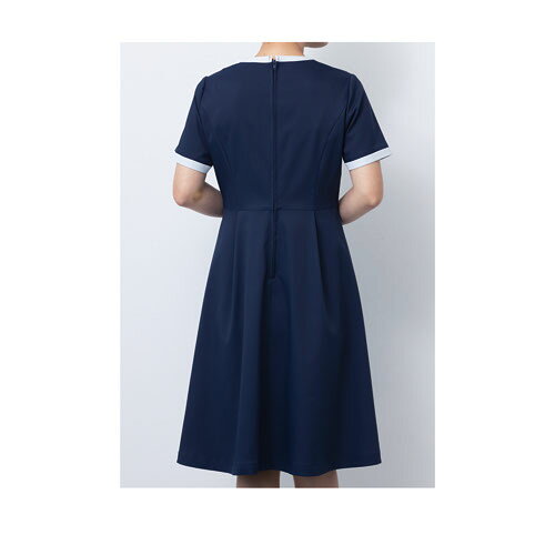 作業着上下セットインナーまもる君のワンピース 医療用 看護師 ナース ナース服 ナースウェア KAZEN カゼン ワンピース半袖 KZN326-40、KZN326-48 かわいい クリニック エステ サロン おしゃれ かわいい｜アングル3