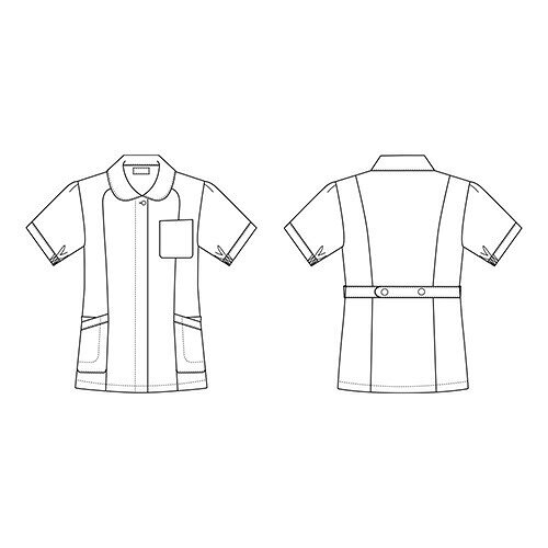 チュニック 白衣 2002CR 看護師 ナース ナース服 FOLK フォーク 半袖 レディース ...