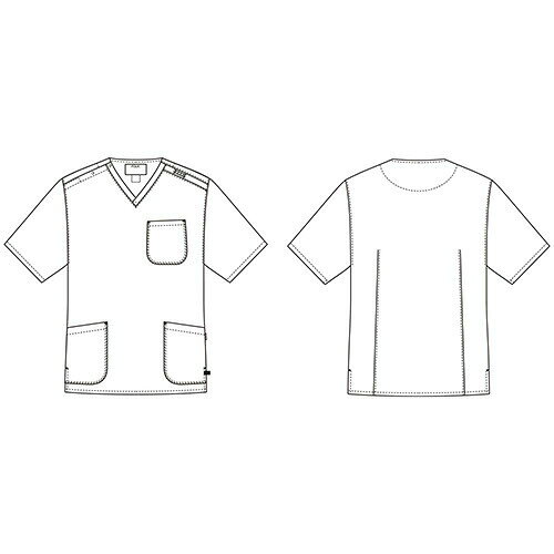 スクラブ 白衣 医療 7085SC Flab. FOLK フォーク メンズ 男性用 半袖 医者 看護師 ...
