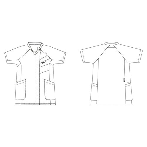 スクラブ 白衣 レディース 女性用 FOLK フォーク レディススクラブ 7117SC 医療 制服 ユニフォーム 医者 医師 看護師 ナース 病院 おしゃれ かわいい 可愛い
