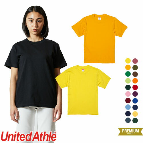 Tシャツ 綿 100% カットソー United Athle ユナイテッドアスレ 6.2オンス プレミアムTシャツ B 594201 男女兼用 おしゃれ かわいい 可..