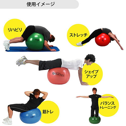 トレーニング D＆M ディーアンドエム エクササイズボール プロシリーズ 45cm SDS45 トレーニング機器 mamoru-ra-10039762 作業着上下セットインナーまもる君 サンプル画像3