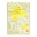 【メール便対応】ワインマップ ワイン地図ポストカード シャンパーニュ(10枚セット) UV204PC