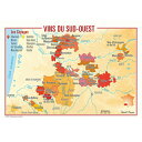 【メール便対応】ワインマップ ワイン地図ポストカード スッド・ウエスト(10枚セット) UV210PC