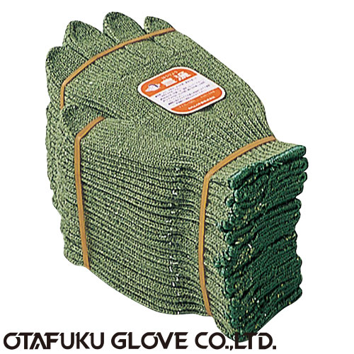 【化繊軍手】 豊漁ワサビ3 12双入×10セット[総数120双] 品番:630 おたふく手袋 （作業用手袋） 7ゲージ..