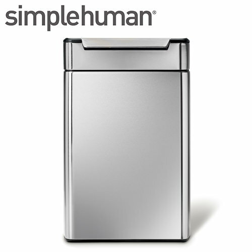 ゴミ箱 タッチ スライド式 simplehuman シンプルヒューマン 【代引き不可商品】分別タッチバーカン 48L シルバー 128 ダストボックス トラッシュボックス