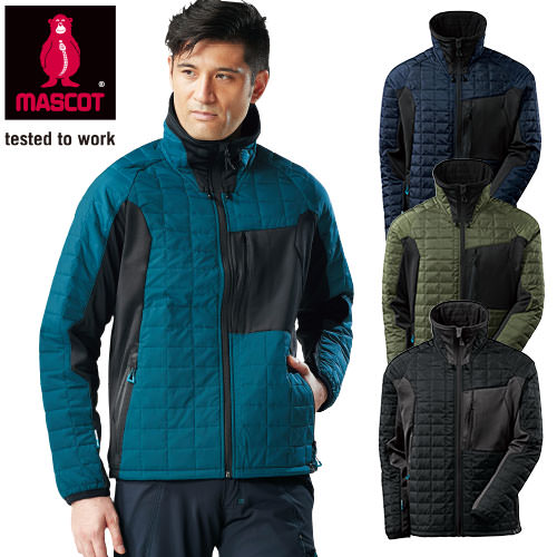 楽天作業服 安全靴 安全帯のまもる君マスコット MASCOT キルトジャケット 防寒ジャケット ドカジャン 保温 人気 安い ダウン 防寒着 防寒ジャンパー 上着 ブルゾン 最強 アウター おしゃれ 暖かい 秋冬 かっこいい 作業着 ワーク マン メンズ 寒さ対策 屋内作業 屋外作業 あったか 防寒グッズ 17115