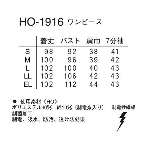 ワンピース 白衣 ナース服 HO-1916 ナ...の紹介画像2