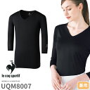 同一シリーズUQM8006 ユニセックス インナーTシャツ｜商品名｜ユニセックス インナーTシャツ｜メーカー｜ルコックスポルティフ(le coq sportif)｜品番｜UQM8007｜カラー｜3_ブラック｜サイズ｜SS、S、M、L、LL｜商品説明｜フランス生まれ、世界中で愛されるスポーツブランドの品格が自信を育む。ルコックスポルティフは、1882年にフランスで創業された歴史あるスポーツブランドです。メディカルウェアでは、トリコロールテープうあシンボルマークをアクセントに取り入れてきました。スポーツブランドで培った無駄のない美しいシルエットが着る方に品格を与え、プロフェッショナルとしての自信を育みます。｜素材｜ポリエステル100%｜機能｜吸汗速乾｜ブランド｜ルコックスポルティフ le coq sportif｜仕様｜・ネックスクラブの胸元から覗きにくいVネックライン。ネームタグはプリント仕様で、肌への刺激に配慮しました。・ロゴプリント左袖口にはブランドロゴをプリント。さりげないデザインのアクセントに。｜サイズ区分｜メンズ 男性用｜シリーズ｜インナー｜メインカテゴリ｜医療用ユニフォーム＞メディカルウェア＞インナー・小物類＞インナーシャツ｜配送方法｜通常：宅配便（メール便対応商品）◆送料込みの表示がある商品に関しましても、北海道・沖縄県は別途送料2,835円を頂戴いたしております。◆当店では当日出荷の記載のない商品に関しましてはご購入ができる状態でも取り寄せとなりますのでお急ぎの場合は事前にお問い合わせくださいませ。メーカーにて欠品の場合はメールにてご連絡をさせていただきます。当店よりのご注文確認メールが届かない場合はお電話にてご連絡させていただきますので届かない旨を必ずご一報お願いいたします。納期・返品交換・ご注文時の注意事項につきましては、ご利用ガイドをご一読下さい。 → ご利用ガイドへ脇の縫い目をなくしたシームレスで肌あたりを軽減。首元からインナーが見えづらいVネックタイプです！注意こちらの商品は交換・返品不可となります。