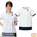 サイドファスナースクラブ 白衣 医療 HS-8115 オンワード ONWARD ラフィーリア ユニセックス 男女兼用 半袖 医者 看護師 ナース 研修医 医療 ...
