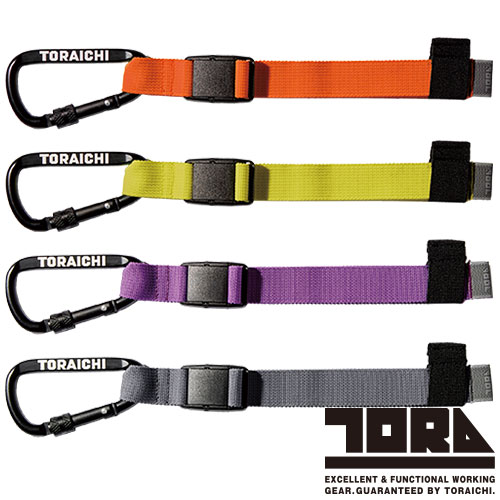 寅壱 TORA テープホルダー 0320-925 フック ロック付きカラビナ付き 腰につける ガムテープ 養生テープ..