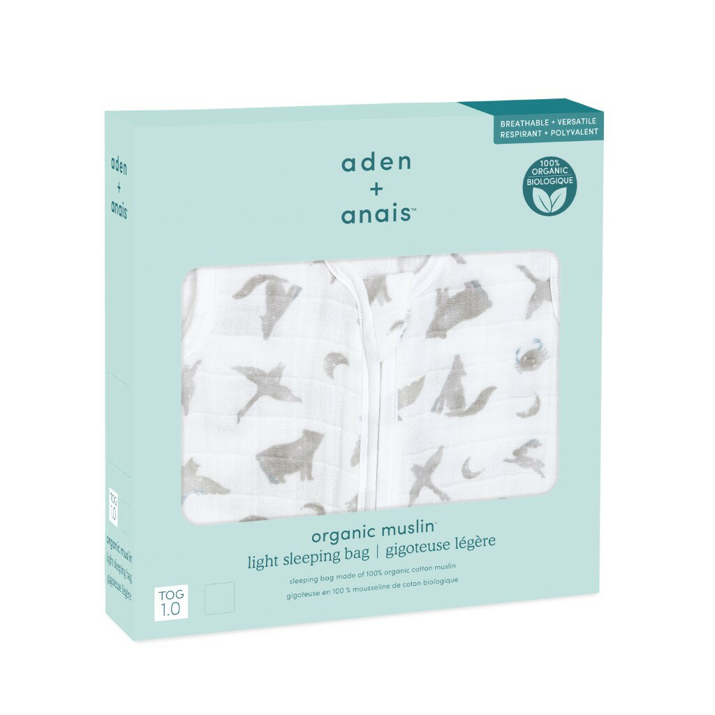 aden&anais オーガニック スリーピングバッグ 6-18month マップザスター スカイアニマル map the stars-sky animals organic sleeping bag コットン100% エイデンアンドアネイ 出産祝い プレゼント ギフト organic collection