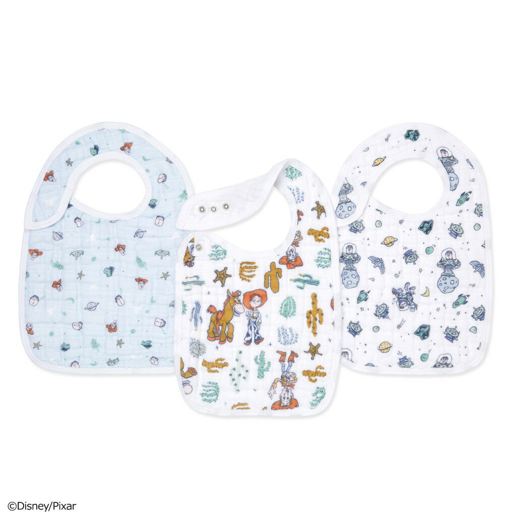 【ギフト無料】aden&anais クラシック スナップビブ Disney Toy Story 3-pack snap bibs エイデンアンドアネイ ディズニー トイストーリー よだれかけ 出産祝い 誕生日 プレゼント ギフト disney