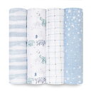 aden&anais スワドル4枚パック rising star 4-pack classic swaddles エイデンアンドアネイ ゾウ 青 星 月 出産祝い プレゼント ギフト