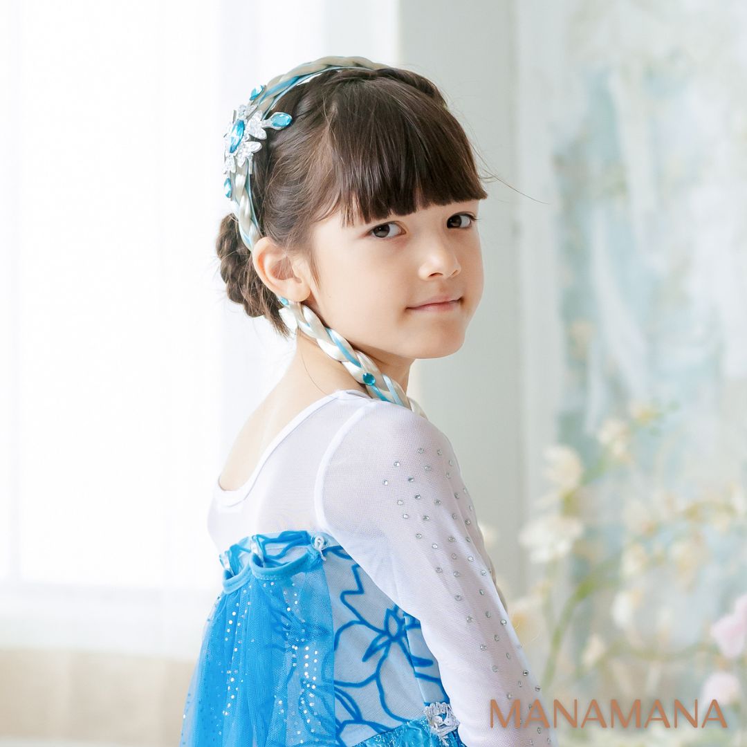 プリンセスカチューシャ 三つ編み キッズ 女の子 子供 クリスマス プレゼント コスプレ christmas なりきり 仮装 コスチューム お姫様 小学生 誕生日 プレゼント エルサドレス 用 エルサドレス エルサ 髪飾り ヘアーアクセサリー 100 110 120 130 140 cm 4歳 5歳 6歳 7歳 mana2-10051062 子供服マナマナ-キッズ&ベビー服 サンプル画像3