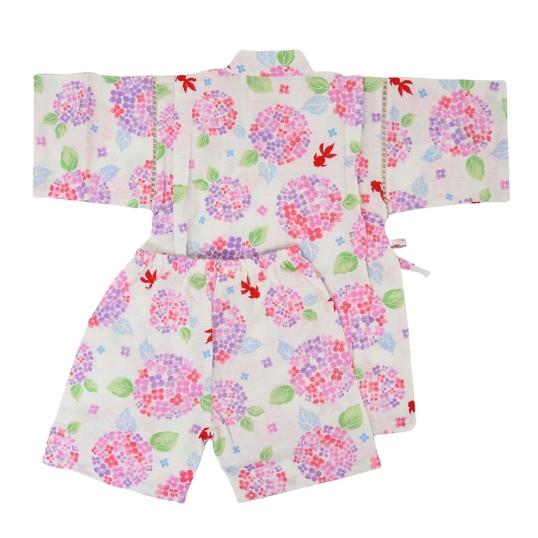 甚平 女の子 キッズ 子供用 紫陽花 あじさい 子供 じんべえ じんべい 甚兵衛 小学...