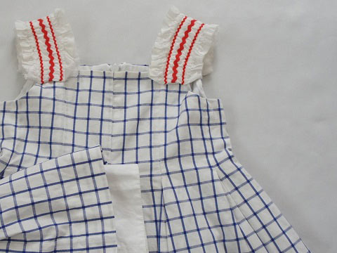 [最大P14倍 5日24h要エントリー] シモネッタミニ simonetta mini マメール アウトレット 子供服 女の子 2歳 約 90cm ベビー服 ワンピース サンドレス 白 青 チェック ノースリーブ 夏 ★3 ガールズ 女児 キッズ ベビー 【中古】 ユーズド 子ども服