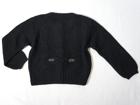 【セール 30%off SALE】 [m] ファミリア familiar アウトレット 子供服 女の子 110cm 長袖 カーディガン 黒 秋 冬 ★3 トップス 冬服 ガールズ 女児 キッズ 【中古】 ユーズド リサイクル こども