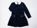 セール 30 off SALE 最大1000円 offクーポン 対象 ファミリア familiar アウトレット 子供服 女の子 120cm 長袖 ワンピース チェック 緑 紺 起毛 防寒 秋 冬 ★3 冬服 ガールズ 女児 キッズ 【中古】 ユーズド リサイクル こども