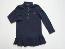 半額 セール 50%off SALE [10% offクーポン 対象] ラルフローレン ralph lauren アウトレット 子供服 女の子 3歳 約 95cm ベビー服 長袖 ワンピース 紺 ピンク ポロシャツ地 スモールポニー 春 秋 冬 ★3 冬服 ガールズ キッズ ベビー 【中古】 ユーズド 子ども服