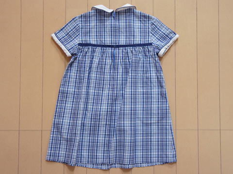 [最大P14倍 5日24h要エントリー] ファミリア familiar アウトレット 子供服 女の子 100cm 半袖 ワンピース チェック 青 春 夏 ★2 ガールズ 女児 キッズ 【中古】 ユーズド リサイクル 古着 子ども服 こども