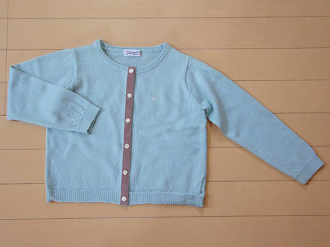 [m]銀座サエグサ sayegusa アウトレット 子供服 女の子 5歳 約 110cm 長袖 カーディガン 緑 ペパーミン..