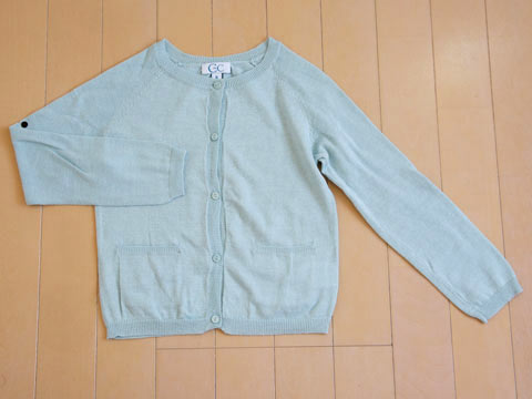 Cardigans - 【70%off SALE 半額以下】 [m]C de C 銀座サエグサ sayegusa アウトレット 子供服 女の子 6歳 約 110cm 長袖 カーディガン 水色 春 秋 ★2 トップス ガールズ 女児 キッズ 【中古】 ユーズド リサイクル こども