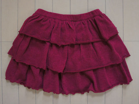 樂天商城 - [m]銀座サエグサ sayegusa アウトレット 子供服 女の子 11歳 約 140cm スカート ニット 赤 フリル 秋 冬 ★4 ボトムス 冬服 ガールズ 女児 キッズ ジュニア 【中古】 ユーズド リサイクル こども