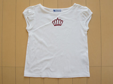 樂天商城 - [m] 銀座サエグサ sayegusa アウトレット 子供服 女の子 5歳 約 110cm 半袖 Tシャツ カットソー 白 王冠 春 夏 ★3 トップス ガールズ 女児 キッズ 【中古】 ユーズド リサイクル 古着 子ども服 こども