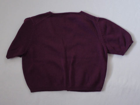 [m] カフ caf 銀座サエグサ アウトレット 子供服 女の子 10歳 約 140cm 半袖 カーディガン 紫 春 夏 ★3 トップス ガールズ 女児 キッズ ジュニア 【中古】 ユーズド リサイクル こども